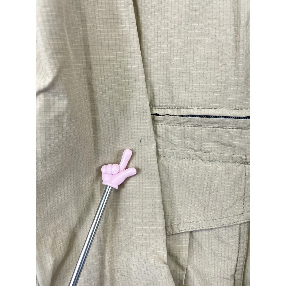 Eddie Bauer Men's XL Tall Tan Ripstop Field Jacket Khaki Utility Travel Safari - Picture 16 of 16